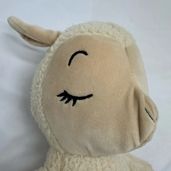 Retired Jellycat Sleepee Cream Lamb Plush - Soft Cream Beige Sleeping Sheep - Picture 4 of 9
